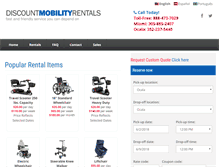 Tablet Screenshot of discountmobilityrentals.com